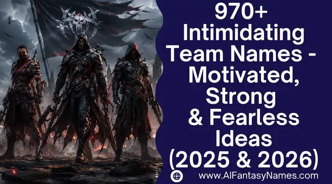 Intimidating Team Names Generator Intimidating Team Names Generator